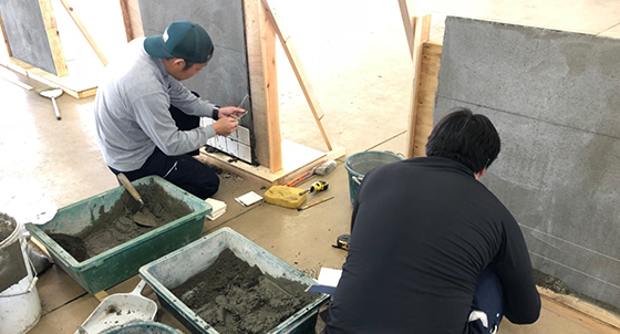 団子張り(積み上げ張り)講習会